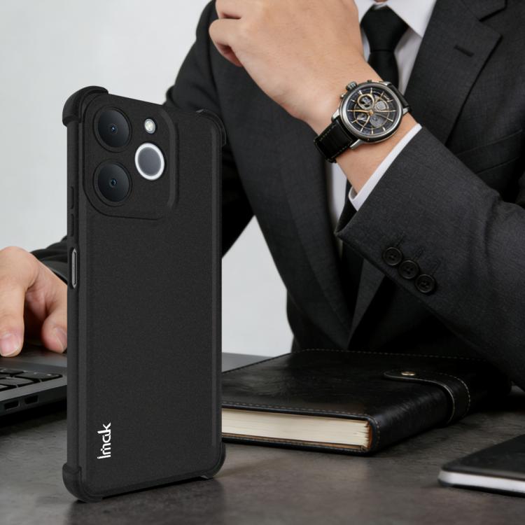 For Realme Note 70 / Note 70T / P4 Lite 4G imak Shockproof Airbag TPU Phone Case - Matte Black