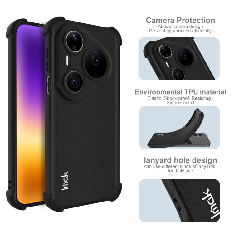 For Huawei Pura 90 Pro Max 5G imak Shockproof Airbag TPU Phone Case - Matte Black
