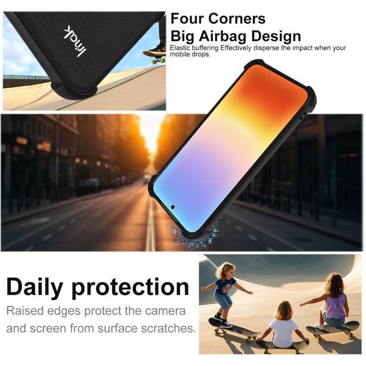 For Huawei Pura 90 Pro 5G imak Shockproof Airbag TPU Phone Case - Matte Black