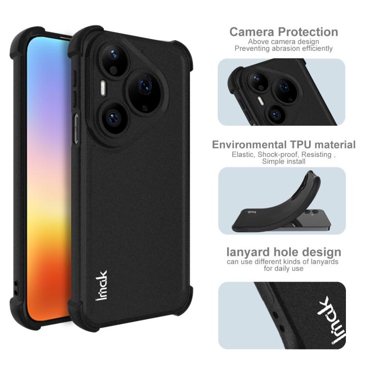 For Huawei Pura 90 Pro 5G imak Shockproof Airbag TPU Phone Case - Matte Black