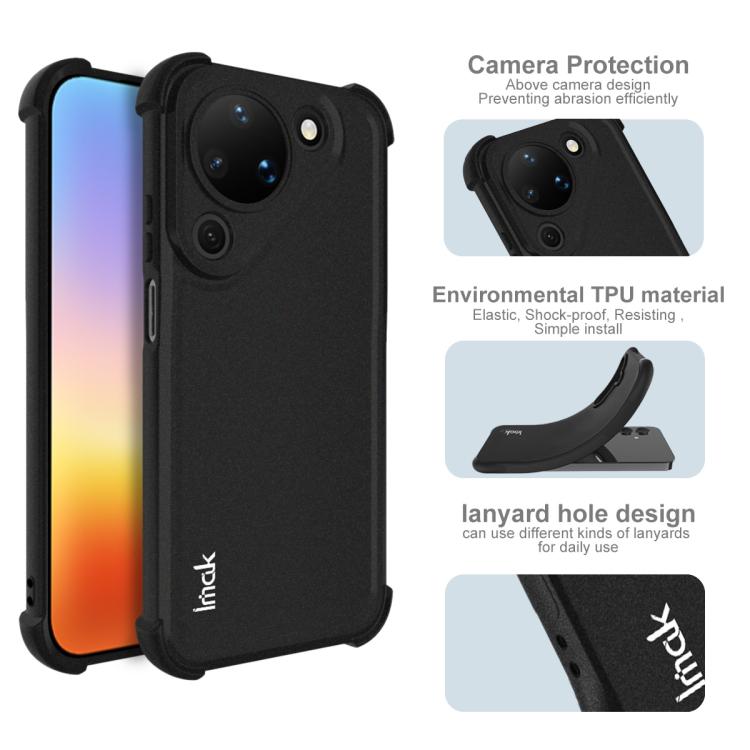 For Huawei Pura 90 5G imak Shockproof Airbag TPU Phone Case - Matte Black