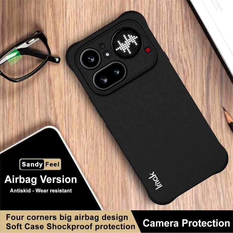 For Nothing Phone 4a Pro imak Shockproof Airbag TPU Phone Case - Matte Black