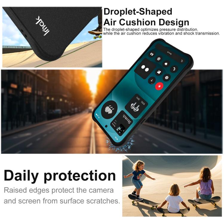 For Nothing Phone 4a Pro imak Shockproof Airbag TPU Phone Case - Matte Black