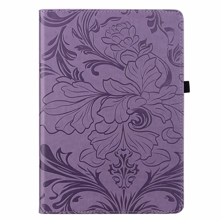 For Galaxy Tab A8 2021 Floral Embossed Pattern Vegan Leather Tablet Case with Sleep/Wake-up