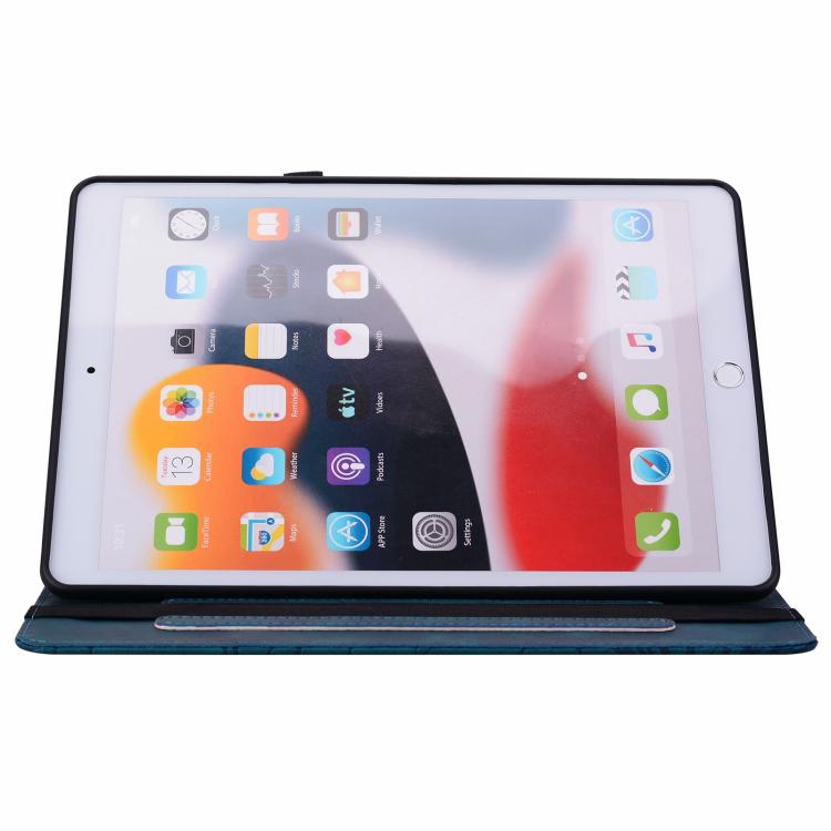 For Galaxy Tab A8 2021 Floral Embossed Pattern Vegan Leather Tablet Case with Sleep/Wake-up
