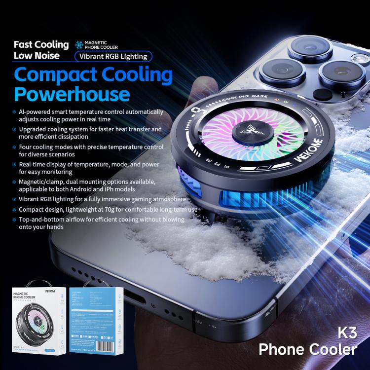 WK K3 Intelligent Temperature Control Mobile Phone Cooler