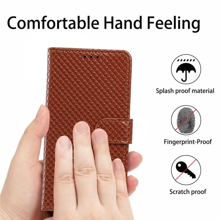 For Google Pixel 7 5G Mirrored Buckle Vegan Leather Phone Case with Small Black Cord