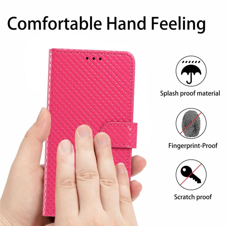 For Google Pixel 7a Mirrored Buckle Vegan Leather Phone Case with Small Black Cord