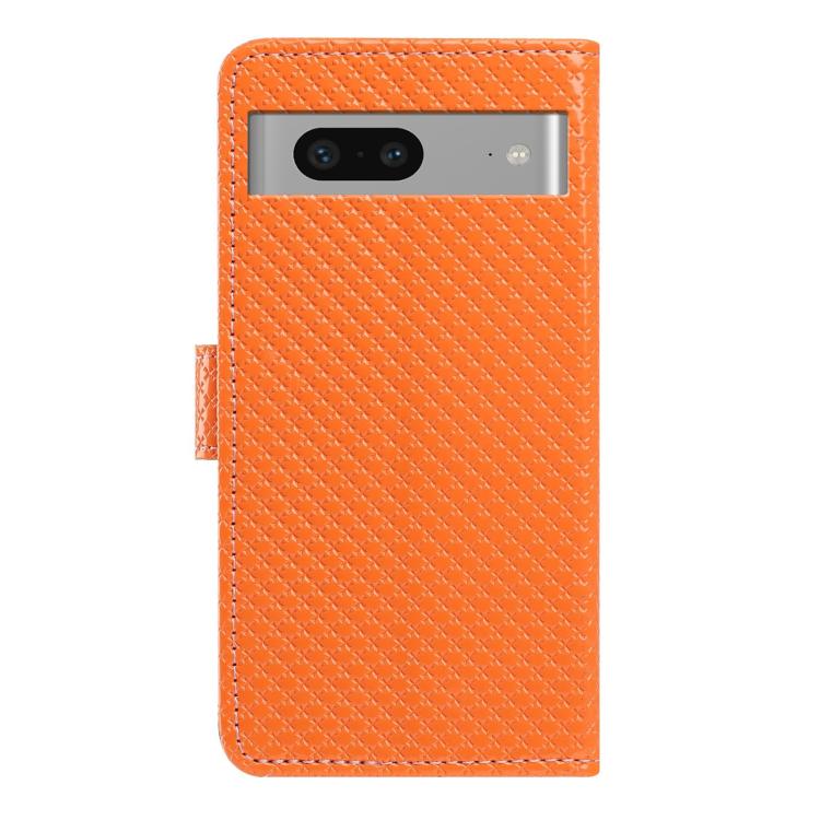 For Google Pixel 7a Mirrored Buckle Vegan Leather Phone Case with Small Black Cord