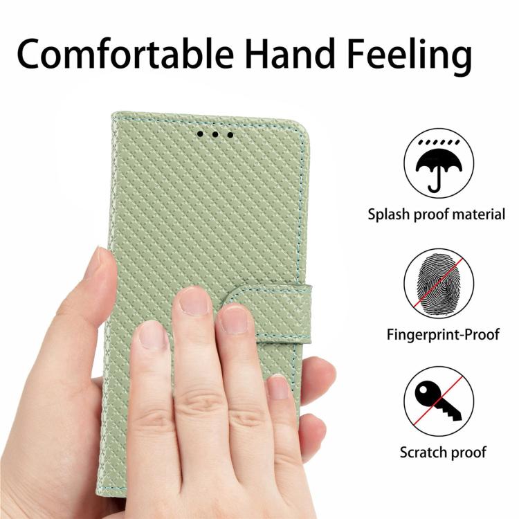 For Google Pixel 8 Mirrored Buckle Vegan Leather Phone Case with Small Black Cord