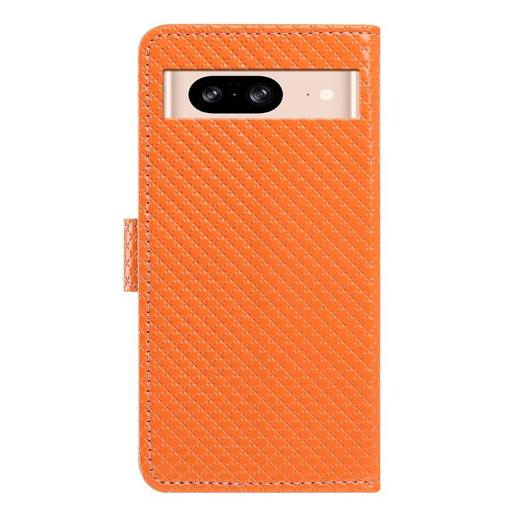 For Google Pixel 8 Mirrored Buckle Vegan Leather Phone Case with Small Black Cord