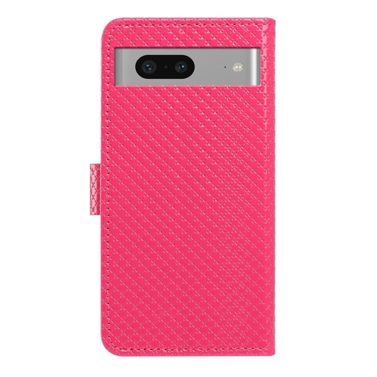 For Google Pixel 8a Mirrored Buckle Vegan Leather Phone Case with Small Black Cord