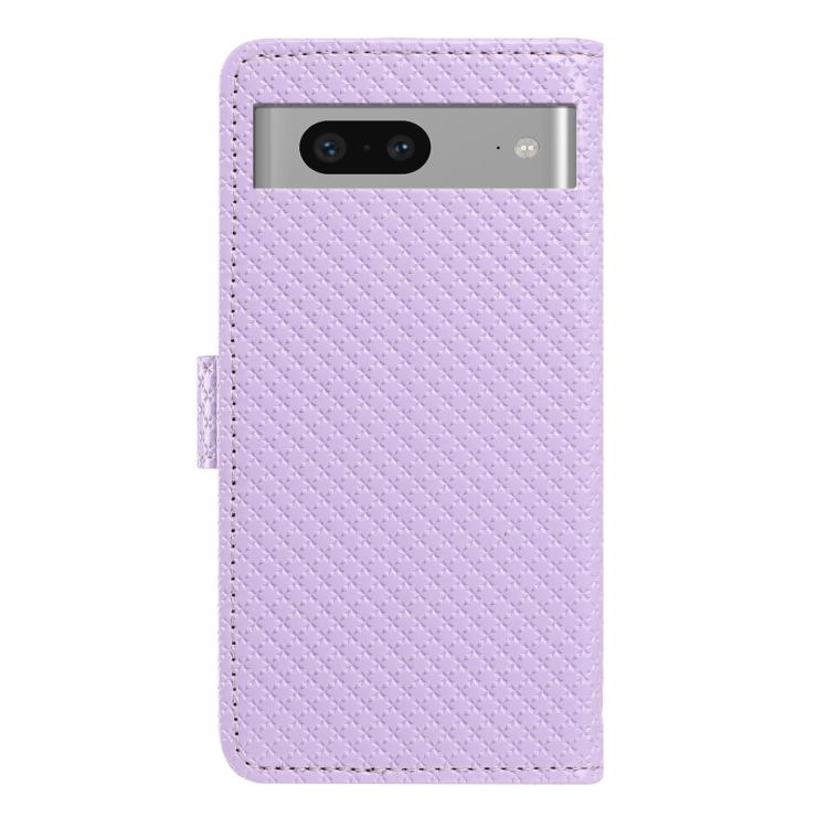 For Google Pixel 8a Mirrored Buckle Vegan Leather Phone Case with Small Black Cord