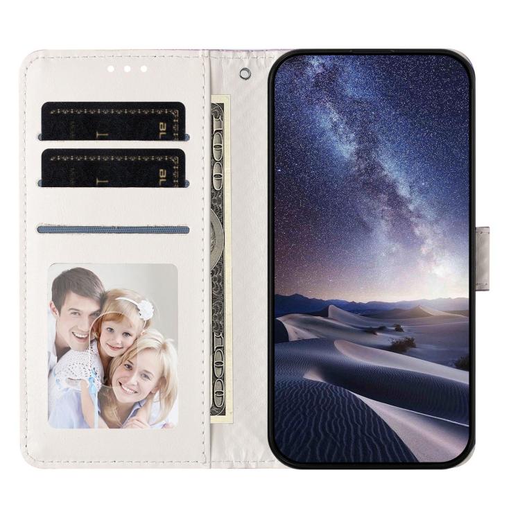 For Google Pixel 8 Pro Mirrored Buckle Vegan Leather Phone Case with Small Black Cord