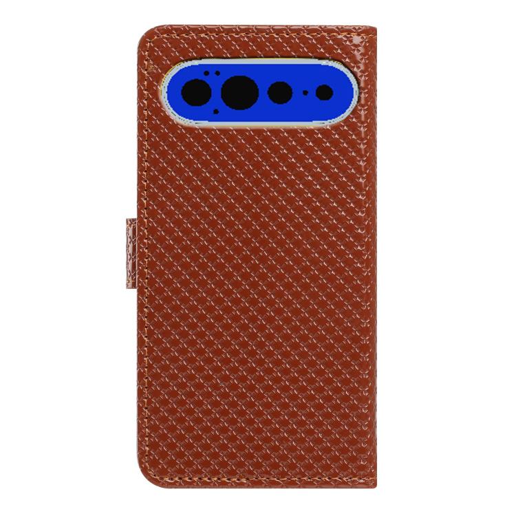 For Google Pixel 11 / 11 Pro Mirrored Buckle Vegan Leather Phone Case with Small Black Cord