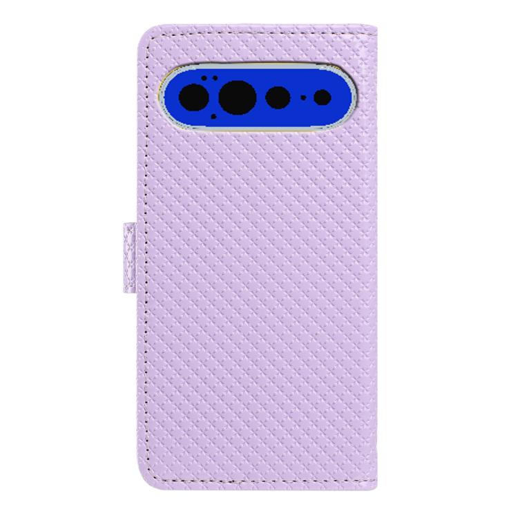 For Google Pixel 11 / 11 Pro Mirrored Buckle Vegan Leather Phone Case with Small Black Cord