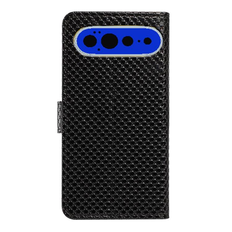 For Google Pixel 11 / 11 Pro Mirrored Buckle Vegan Leather Phone Case with Small Black Cord