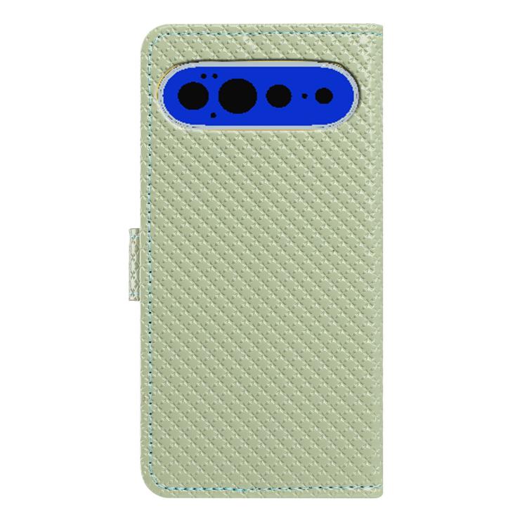 For Google Pixel 11 / 11 Pro Mirrored Buckle Vegan Leather Phone Case with Small Black Cord
