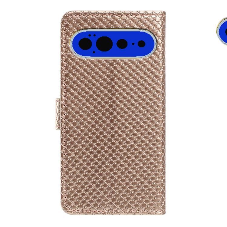For Google Pixel 11 / 11 Pro Mirrored Buckle Vegan Leather Phone Case with Small Black Cord