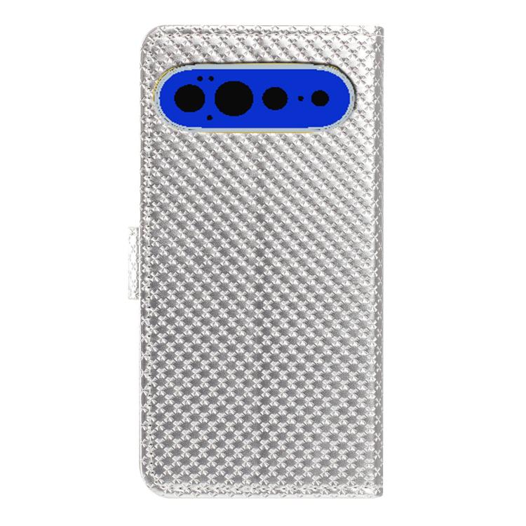 For Google Pixel 11 / 11 Pro Mirrored Buckle Vegan Leather Phone Case with Small Black Cord