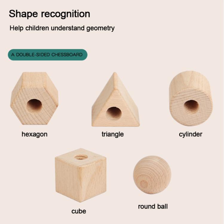 Kid Wooden Screw Matching Game Montessori Nut Bolt Disassembly Toy
