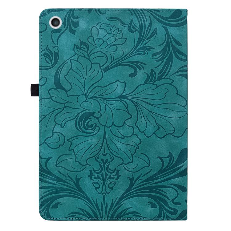 For iPad 9.7 inch 2017 2018 Floral Embossed Pattern Vegan Leather Tablet Case with Sleep/Wake-up