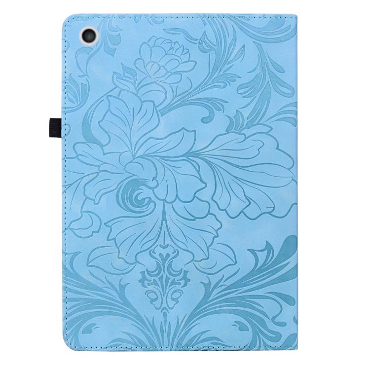 For iPad 9.7 inch 2017 2018 Floral Embossed Pattern Vegan Leather Tablet Case with Sleep/Wake-up