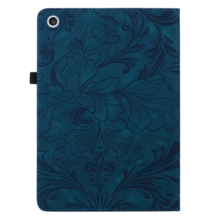 For iPad 9.7 inch 2017 2018 Floral Embossed Pattern Vegan Leather Tablet Case with Sleep/Wake-up
