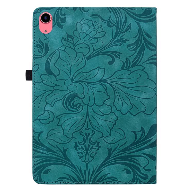 For iPad 2025 / 2022 Floral Embossed Pattern Vegan Leather Tablet Case with Sleep/Wake-up