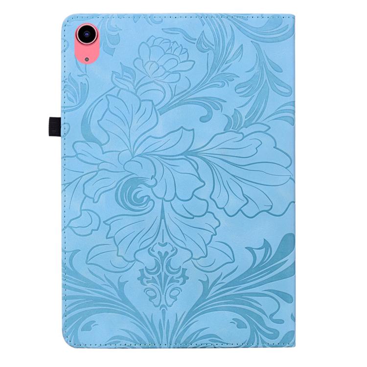 For iPad 2025 / 2022 Floral Embossed Pattern Vegan Leather Tablet Case with Sleep/Wake-up