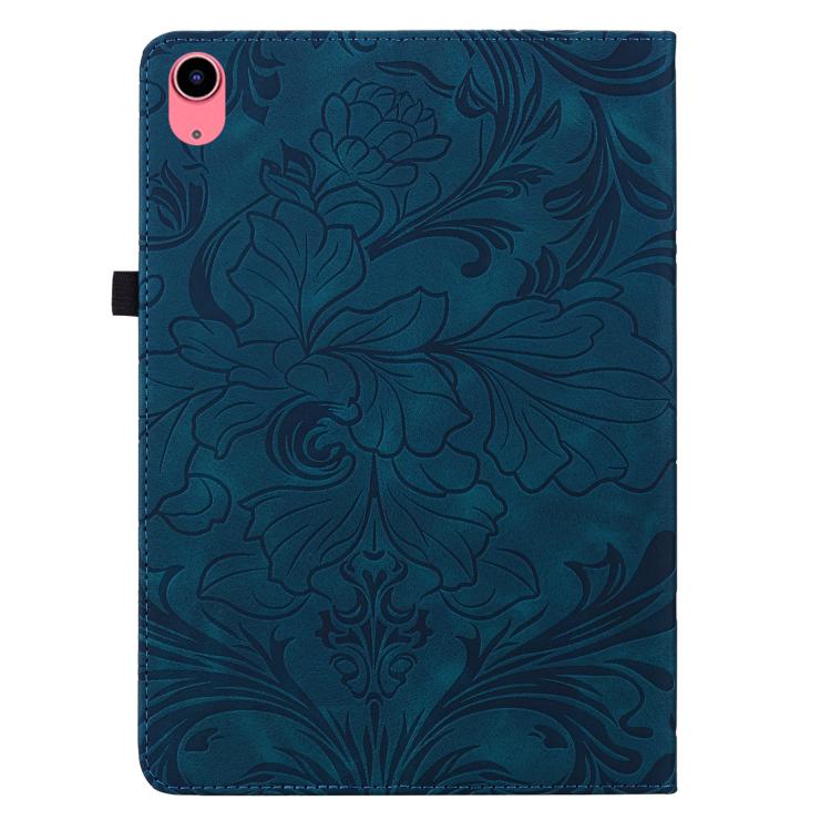 For iPad 2025 / 2022 Floral Embossed Pattern Vegan Leather Tablet Case with Sleep/Wake-up