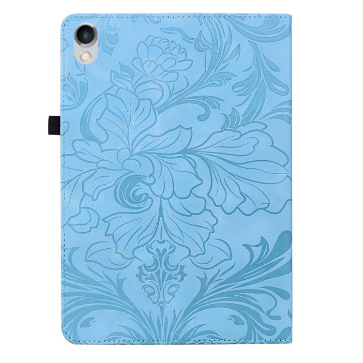 For iPad 10.2 2019/2020/2021 Floral Embossed Pattern Vegan Leather Tablet Case with Sleep/Wake-up