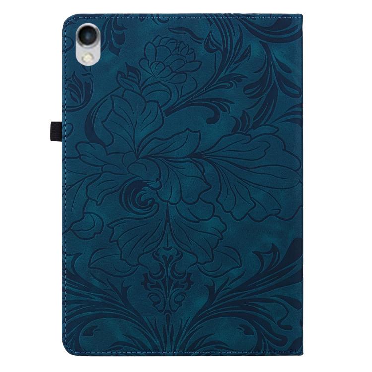 For iPad 10.2 2019/2020/2021 Floral Embossed Pattern Vegan Leather Tablet Case with Sleep/Wake-up