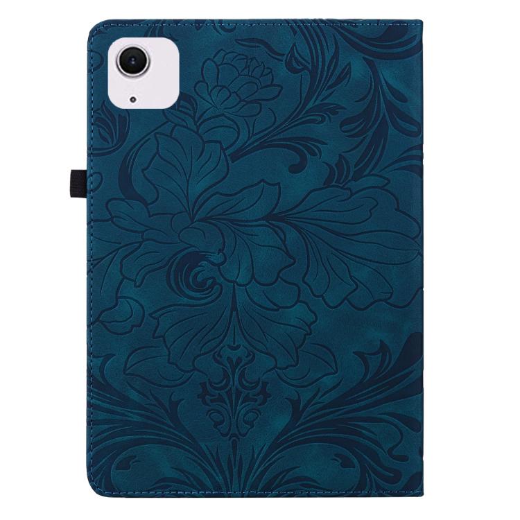 For iPad Air 13 2026/2025/2024 Floral Embossed Pattern Vegan Leather Tablet Case with Sleep/Wake-up