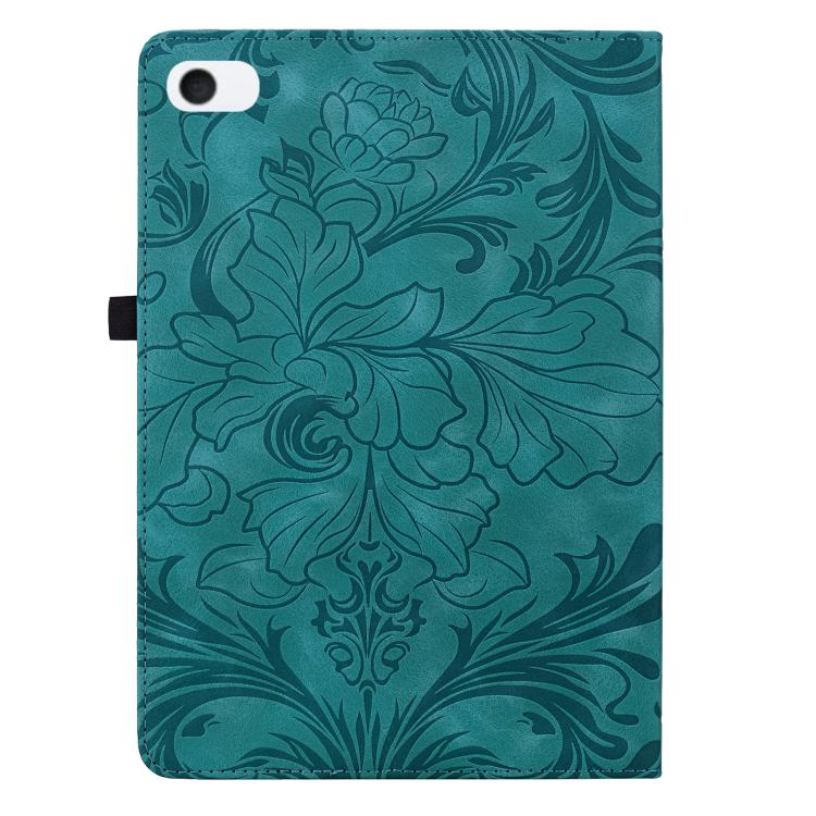 For iPad mini 1 / 2 / 3 / 4 / 5 Floral Embossed Pattern Vegan Leather Tablet Case with Sleep/Wake-up