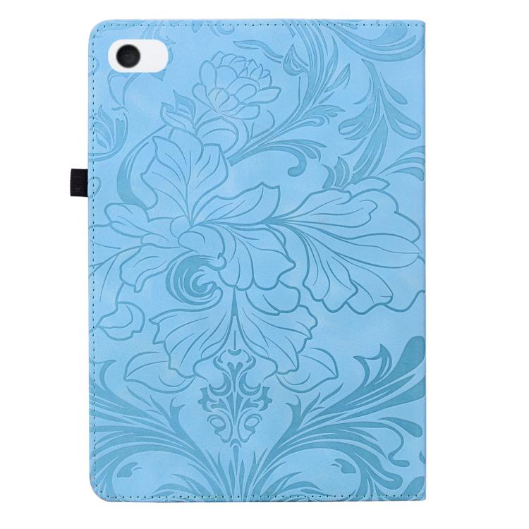 For iPad mini 1 / 2 / 3 / 4 / 5 Floral Embossed Pattern Vegan Leather Tablet Case with Sleep/Wake-up