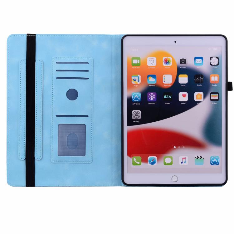 For iPad mini 1 / 2 / 3 / 4 / 5 Floral Embossed Pattern Vegan Leather Tablet Case with Sleep/Wake-up
