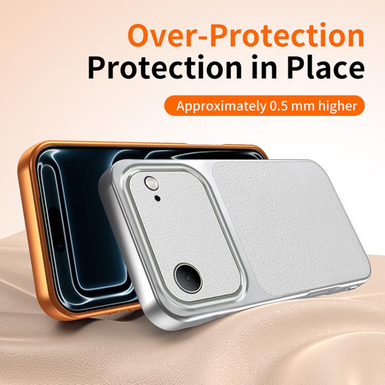 For iPhone Air WANLONFENG Lambskin Texture PC TPU Phone Case with 2pcs Screen Films