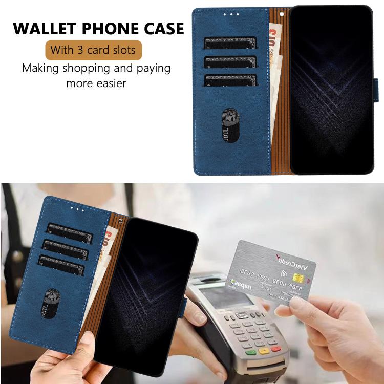 For iPhone X / XS Color Matching Buckle Clasp Vegan Leather Phone Case