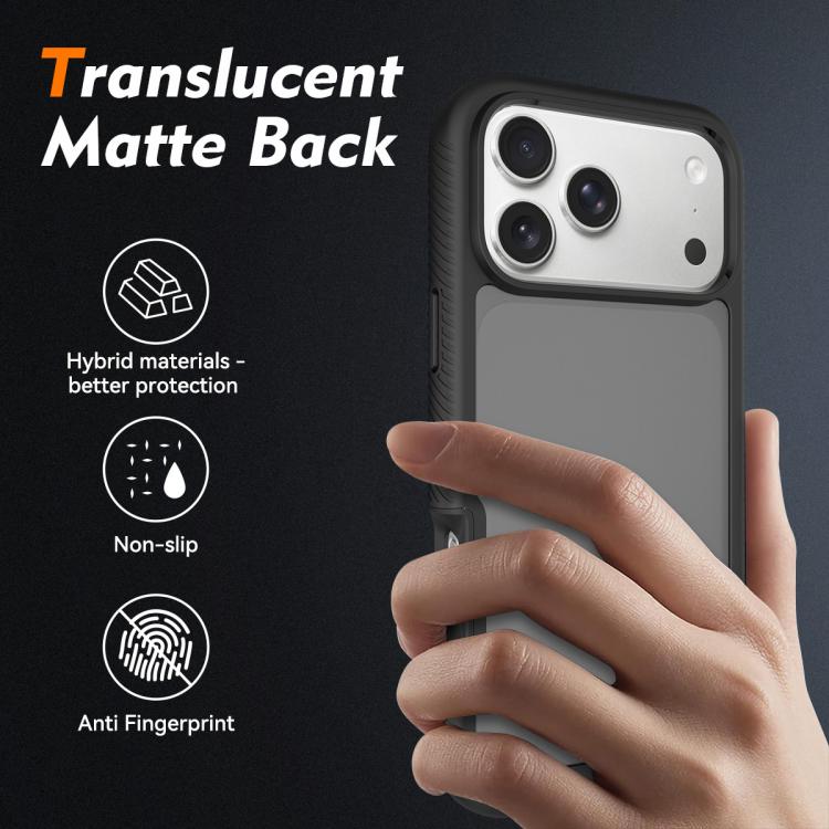 For iPhone 17 Pro Max Starry Sky Matte Two-Tone Shockproof TPU Hybrid PC Phone Case
