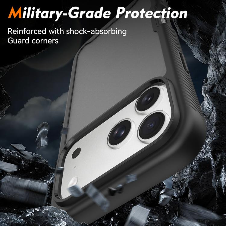 For iPhone 17 Pro Max Starry Sky Matte Two-Tone Shockproof TPU Hybrid PC Phone Case