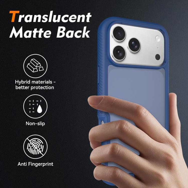 For iPhone 17 Pro Max Starry Sky Matte Two-Tone Shockproof TPU Hybrid PC Phone Case