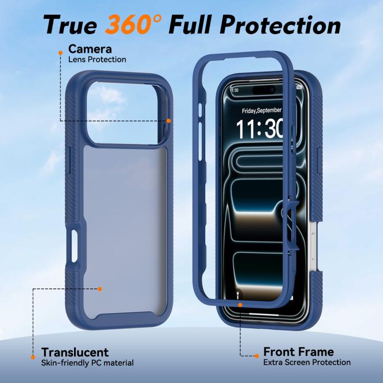 For iPhone 17 Pro Max Starry Sky Matte Two-Tone Shockproof TPU Hybrid PC Phone Case