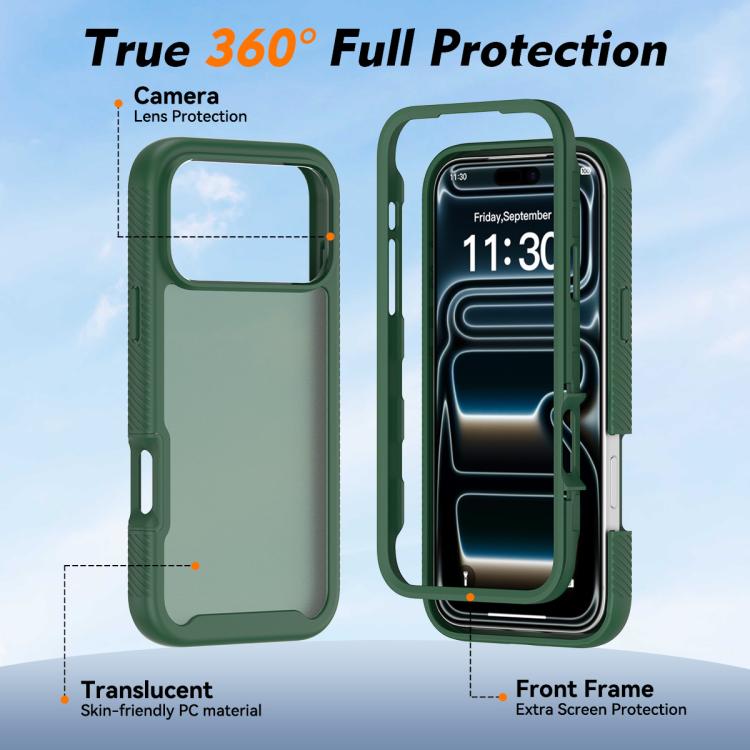 For iPhone 17 Pro Max Starry Sky Matte Two-Tone Shockproof TPU Hybrid PC Phone Case