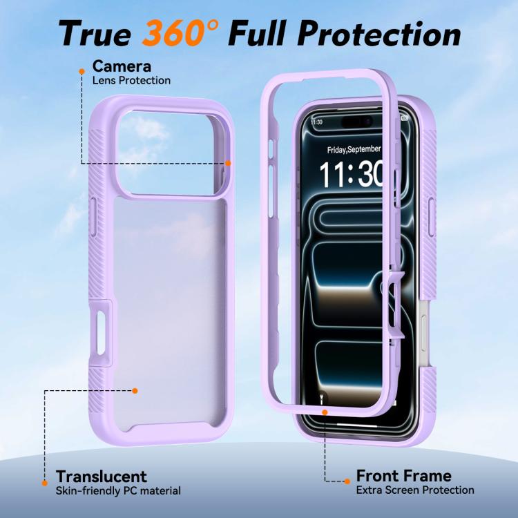 For iPhone 17 Pro Max Starry Sky Matte Two-Tone Shockproof TPU Hybrid PC Phone Case