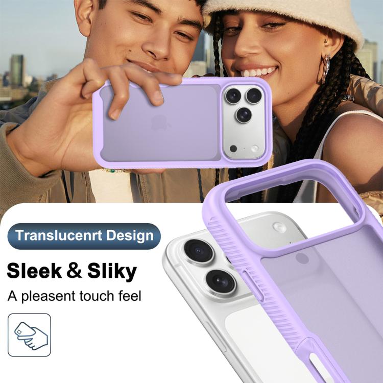 For iPhone 17 Pro Max Starry Sky Matte Two-Tone Shockproof TPU Hybrid PC Phone Case