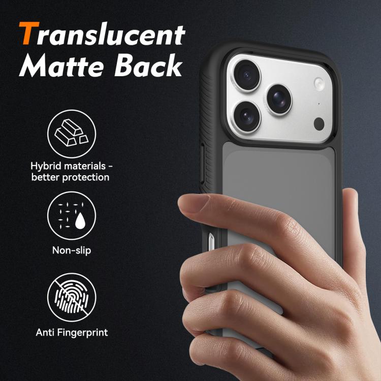 For iPhone 17 Pro Starry Sky Matte Two-Tone Shockproof TPU Hybrid PC Phone Case