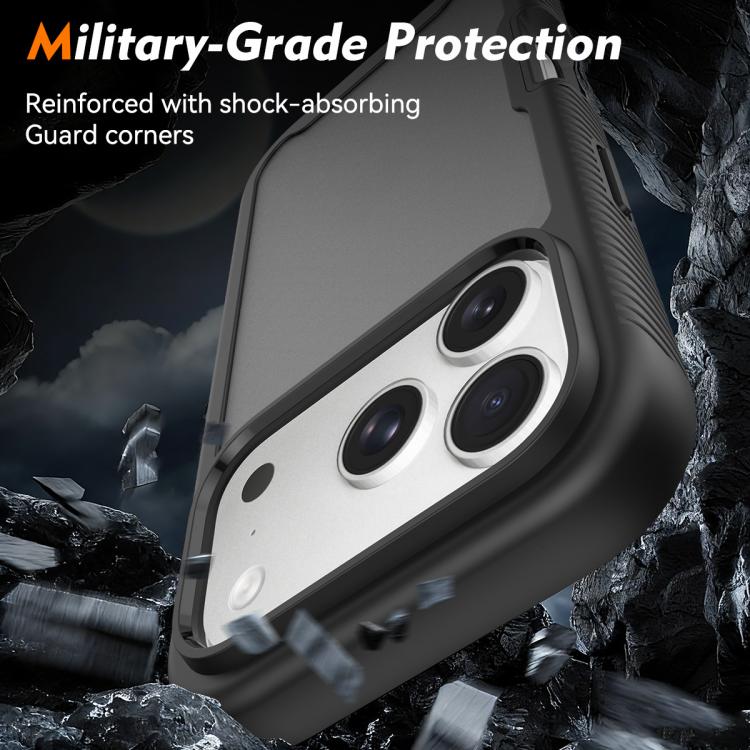 For iPhone 17 Pro Starry Sky Matte Two-Tone Shockproof TPU Hybrid PC Phone Case