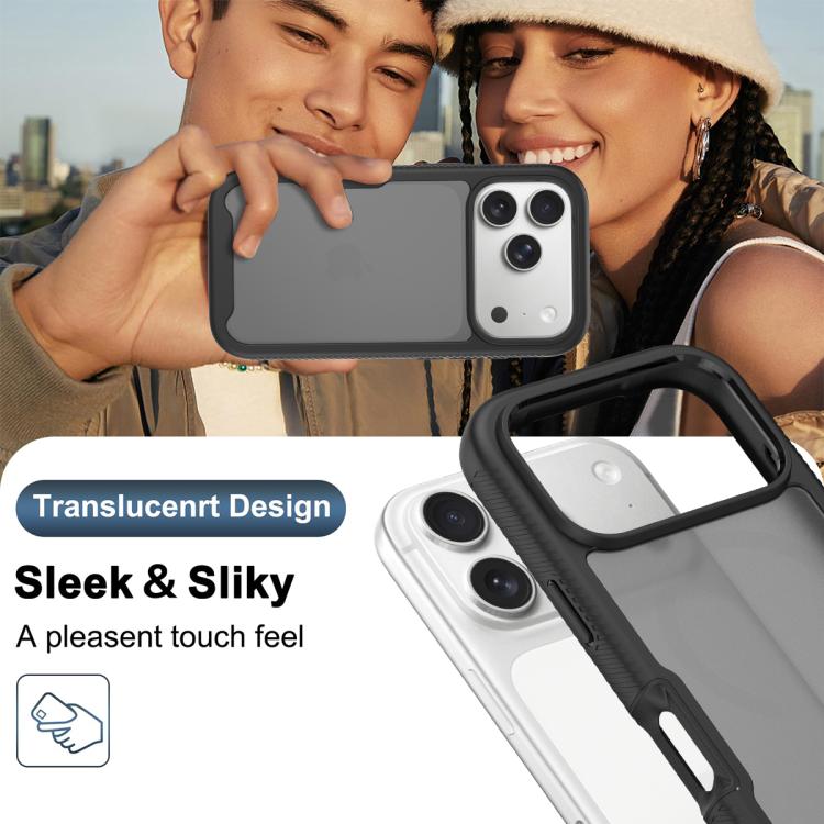 For iPhone 17 Pro Starry Sky Matte Two-Tone Shockproof TPU Hybrid PC Phone Case