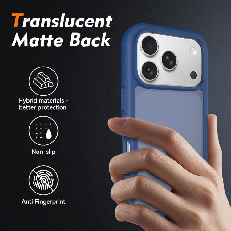 For iPhone 17 Pro Starry Sky Matte Two-Tone Shockproof TPU Hybrid PC Phone Case